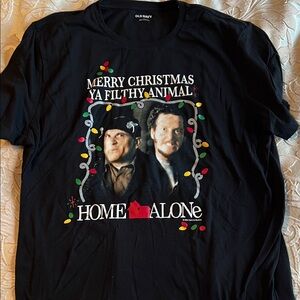 Old Navy Black 'Home Alone' Holiday T-Shirt